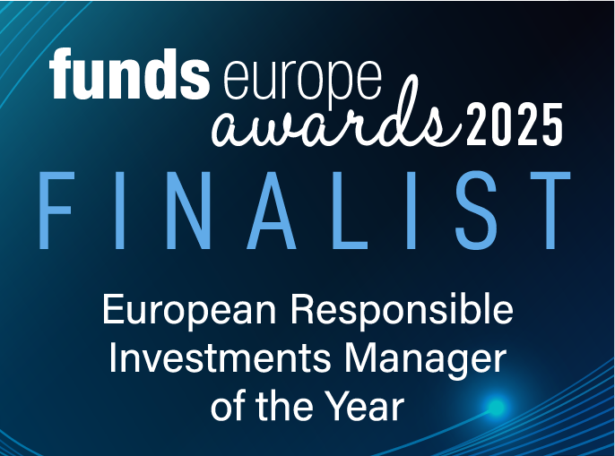 Image reads: Funds Europe awards 2025 finalist - European Responsible Investments Manager of the Year