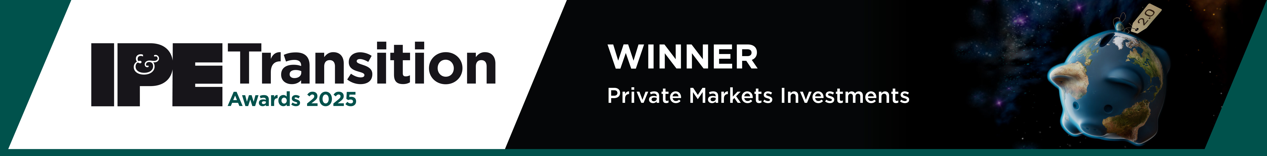 Image shows IPE Transition Awards 2025 Private Markets Investments winners logo