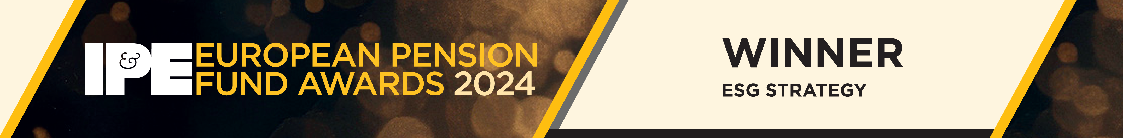 IPE European Pension Fund Awards 2024 - winner ESG Strategy